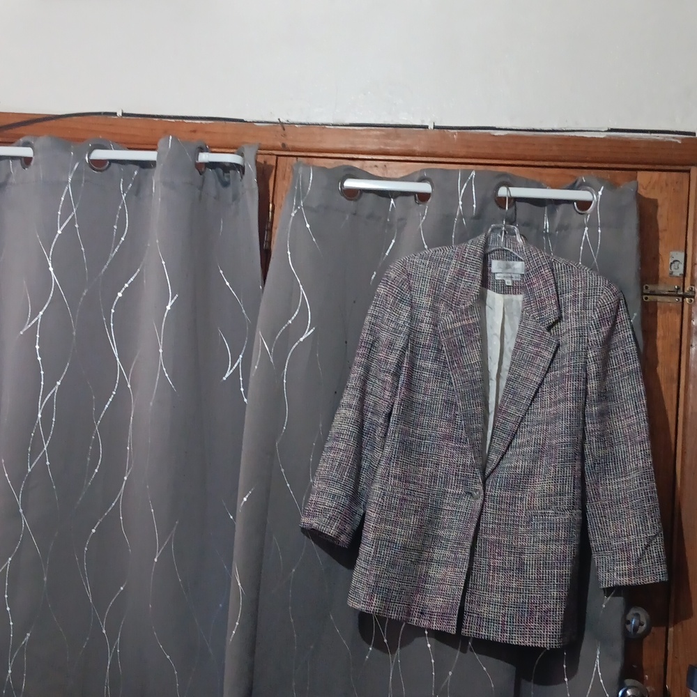 Earl rutenberg xs vintage tweed silk blazer